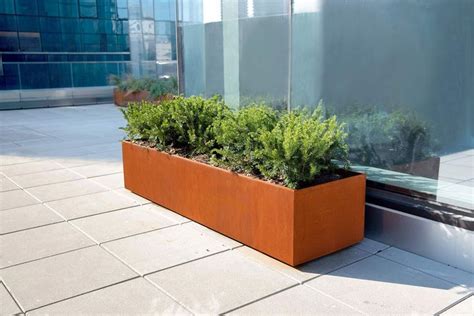 corten steel planter box|60 inch rectangular planter box.